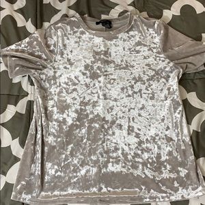 White Velvet Forever 21 top